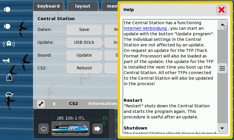 CS2 Help Screen